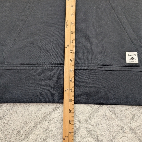 Roots 73 Jacket Adult M Black Canmore Eco ¼ Zip Hoodie Cotton Nashville Music - Picture 7 of 8